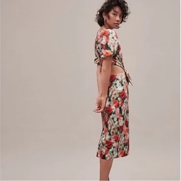 NWT J. Crew x Liberty Women’s 00 Hazy Day Floral Cut Out Liberty Fabric Dress - Picture 8 of 9